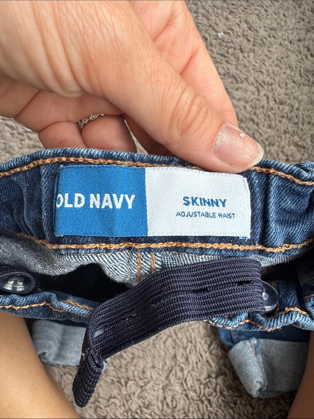 Old Navy Kids Dark Blue Stretch Cuffed Jeans